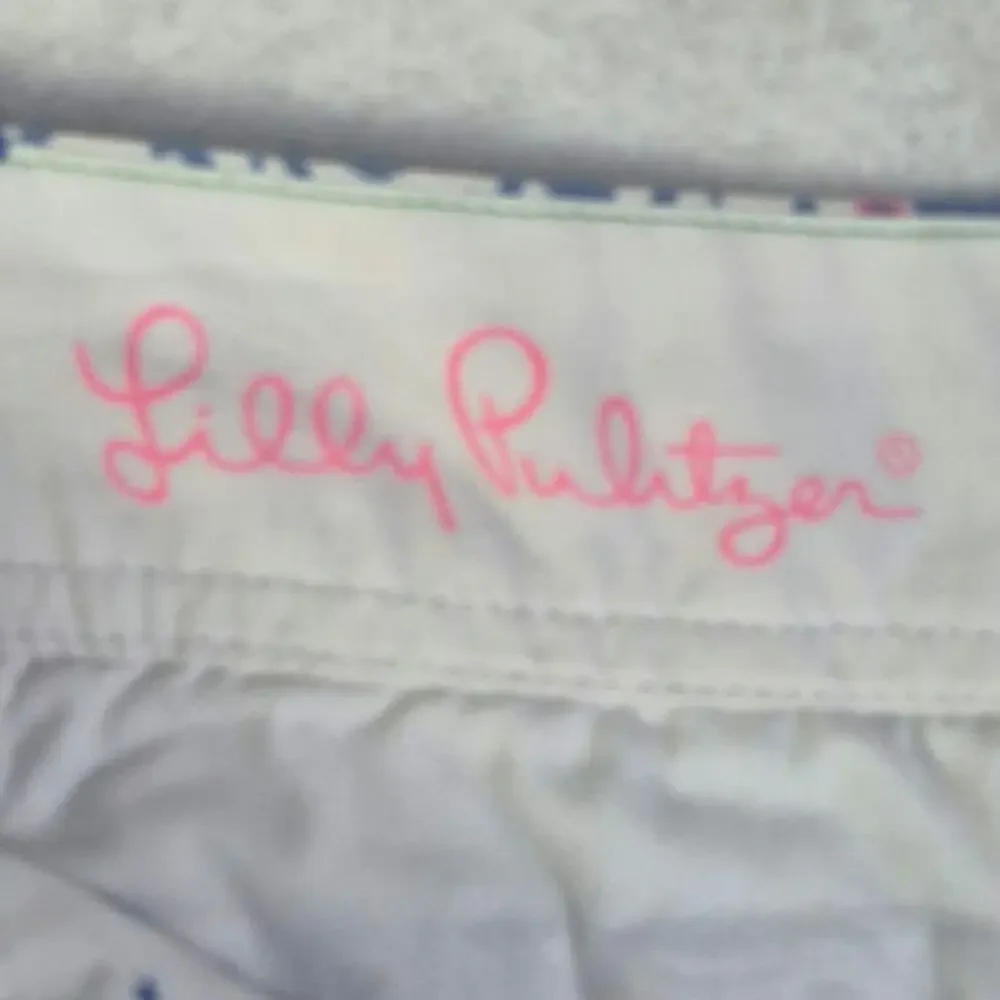 LILLY PULITZER "The Walsh" Star Crush Starfish Blue/Pink Shorts Womens Size 11 - Picture 6 of 7